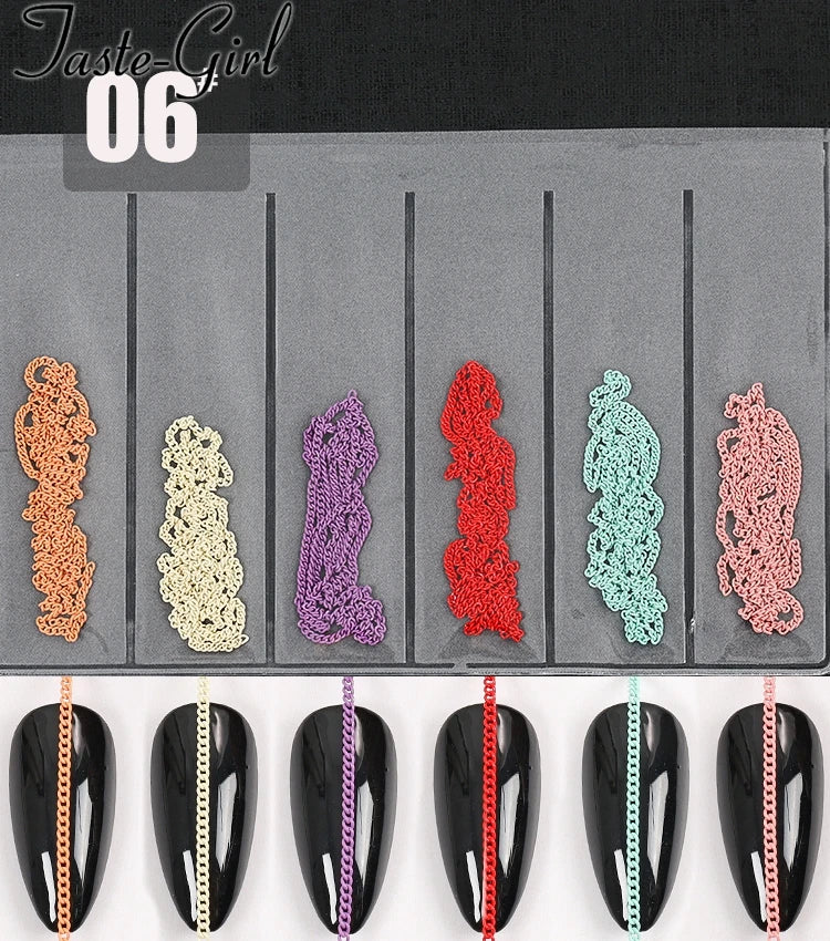 Nail Art Chains Mixed Gold & Silver – 3D Nail Art Decorations