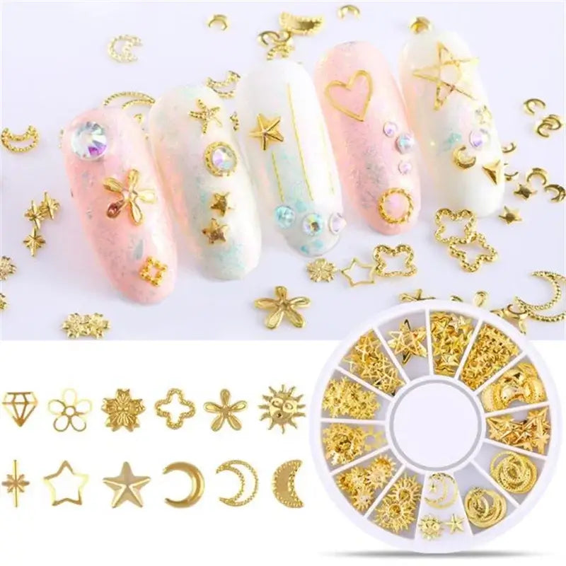 3d Nail Art Charms - Stars, Sun & Moon