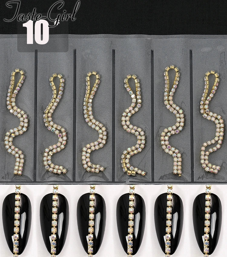 Nail Art Chains Mixed Gold & Silver – 3D Nail Art Decorations