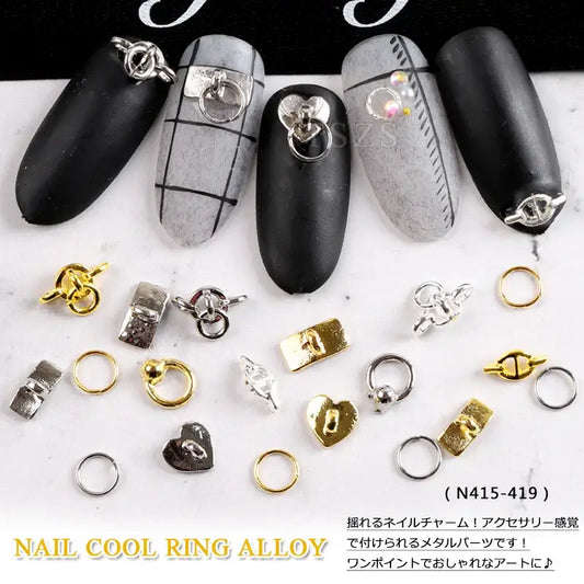 Punk Ox Nose Nail Charms – Manicure Stud Rings