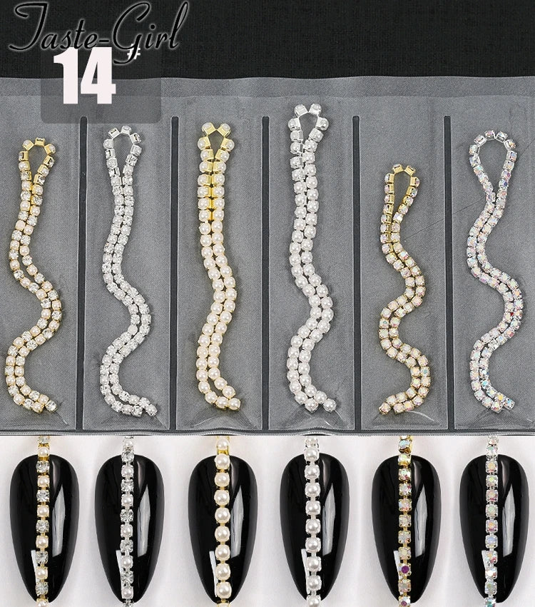 Nail Art Chains Mixed Gold & Silver – 3D Nail Art Decorations