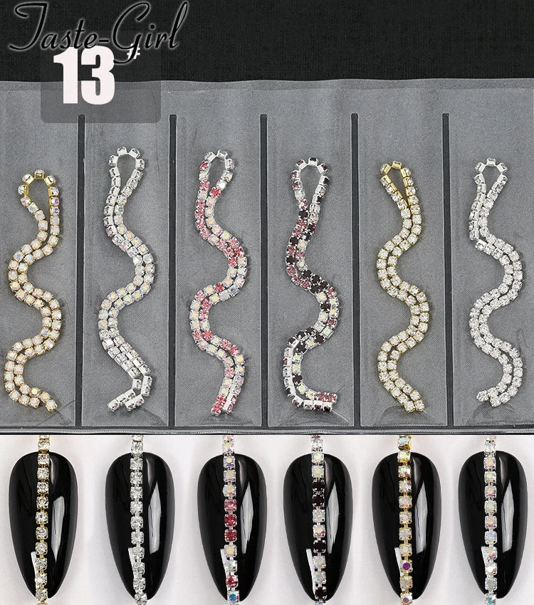 Nail Art Chains Mixed Gold & Silver – 3D Nail Art Decorations