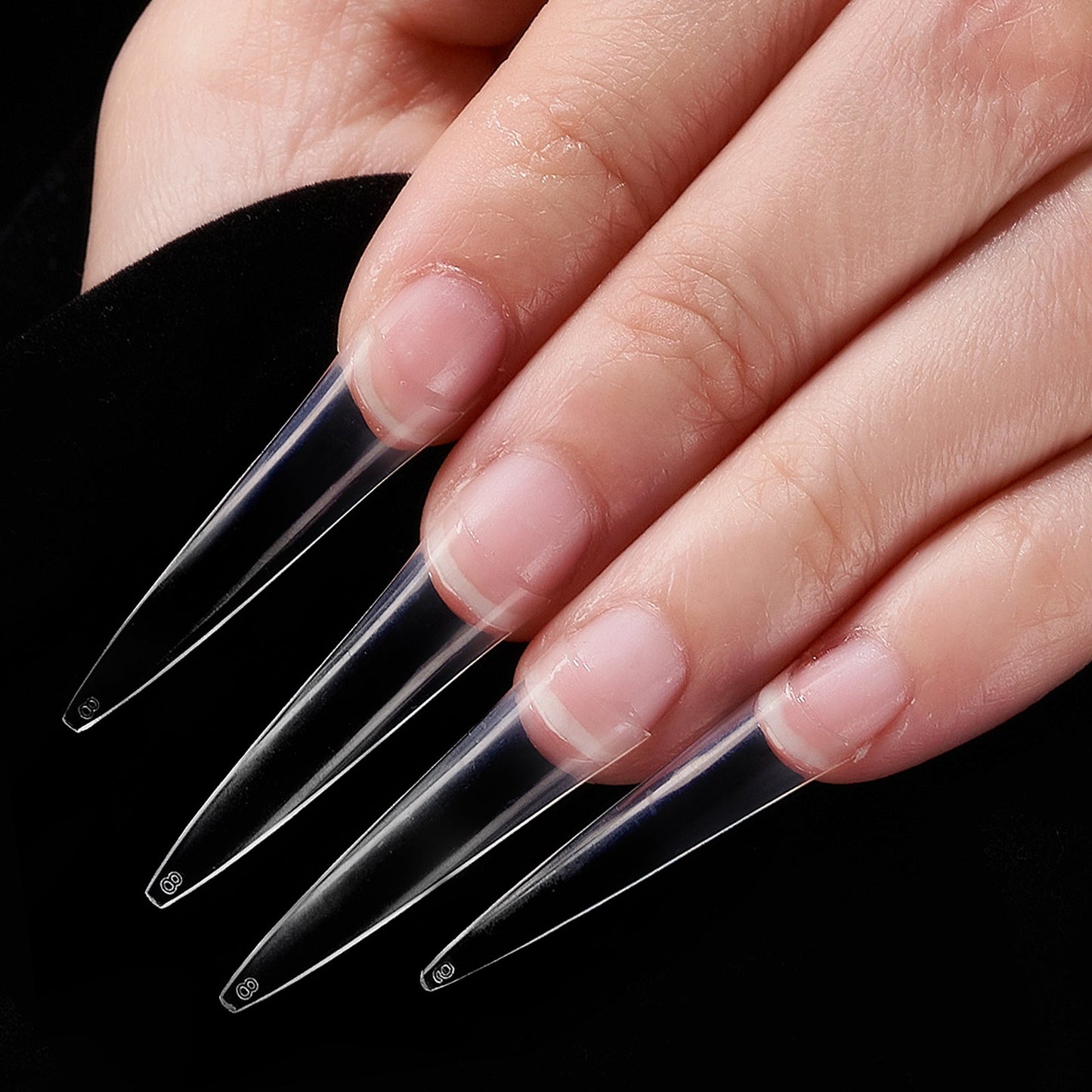 3XL Extreme Stiletto Nail Tips – Extra Long Clear Nail Tips