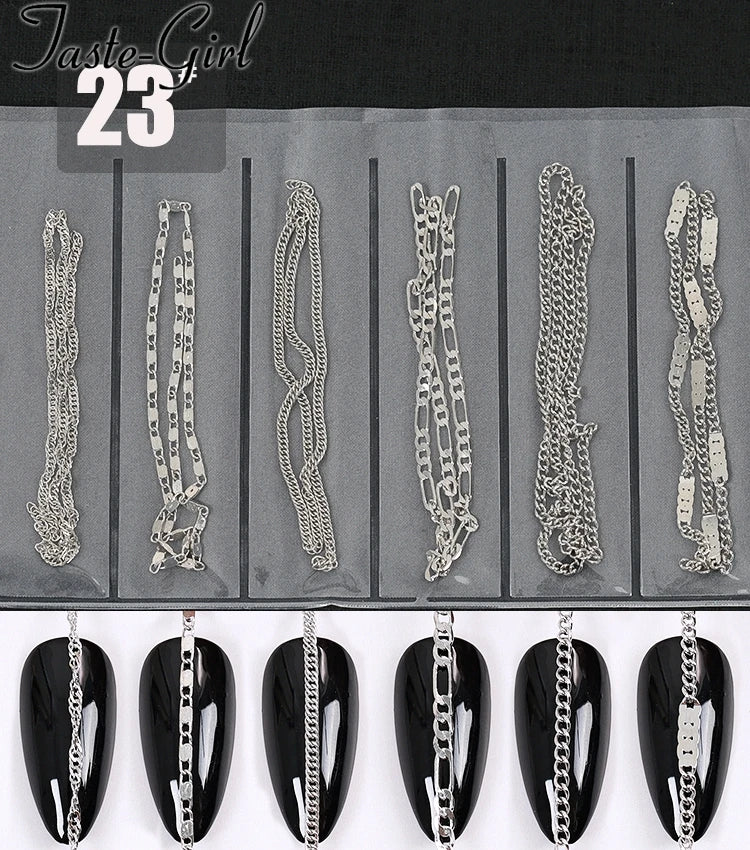 Nail Art Chains Mixed Gold & Silver – 3D Nail Art Decorations