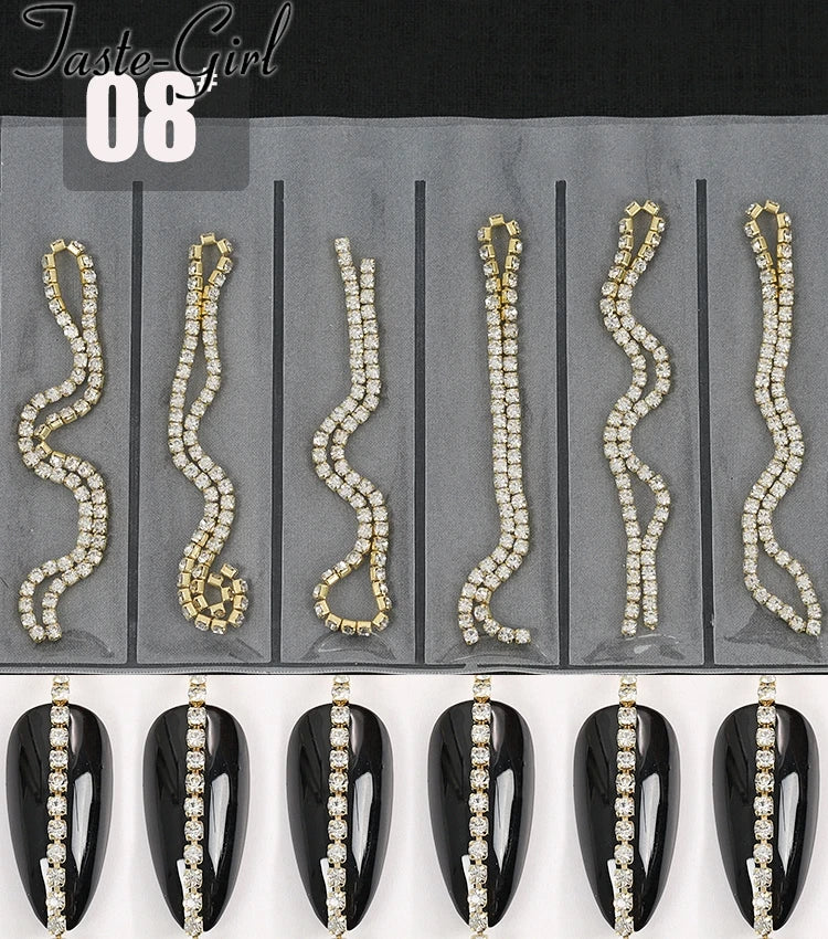 Nail Art Chains Mixed Gold & Silver – 3D Nail Art Decorations
