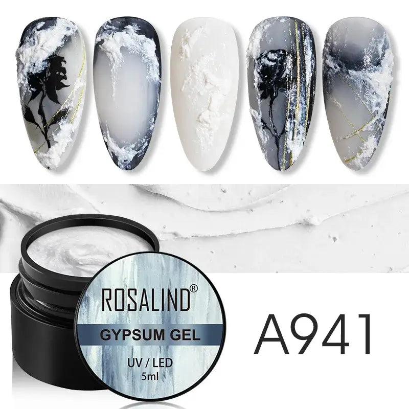 ROSALIND White Gypsum Gel for 3D Nail Art