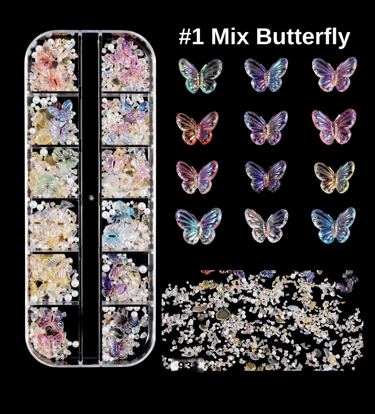 3D Butterfly Charms for Nails