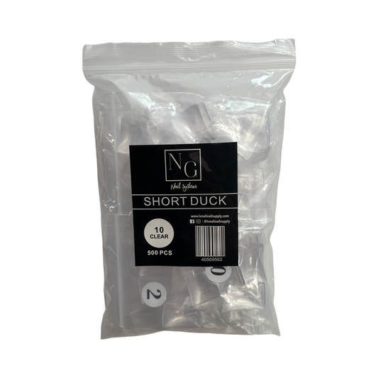 Short Duck Nail Tips Clear - Bag 500pc