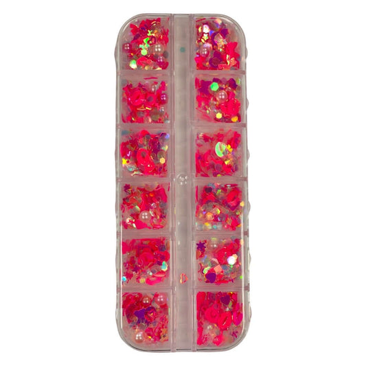 Red Nail Art Sequins