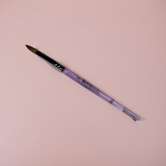 Crimped Purple Marble Brush #10 - 50% Kolinsky 50% Synthetic