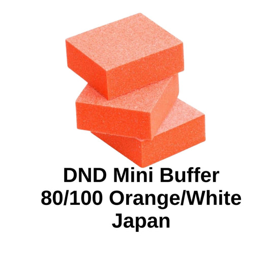 DND Mini Nail Buffer - 80/100 Orange/White 10 Pieces