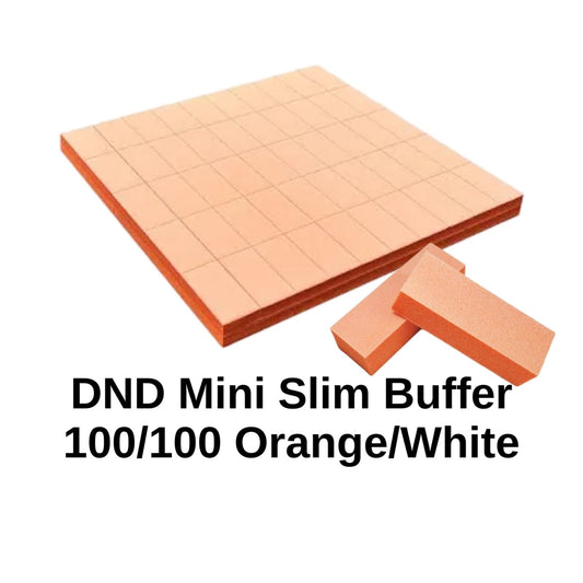 DND 50pc Sheet - Mini Slim Buffer - (100/100) Orange/White