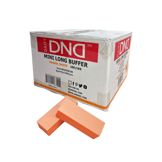 1000pc Box DND Mini Slim Buffer - (100/100) Orange/White