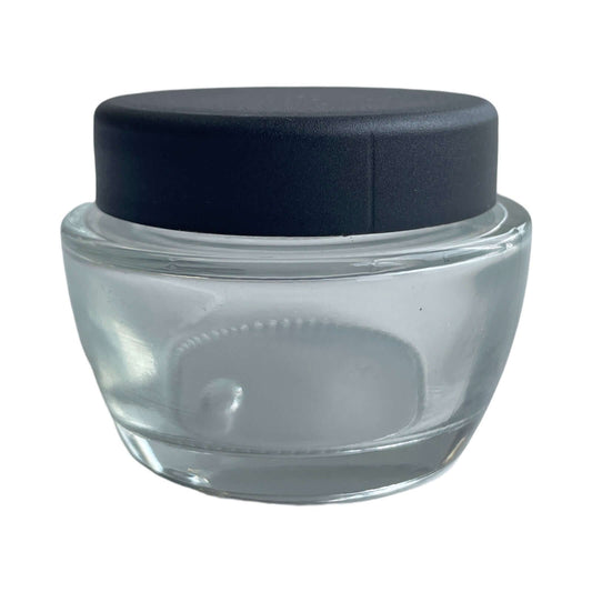 Clear Dappen Dish with Black Lid – 1.5 fl oz Acrylic Liquid Container