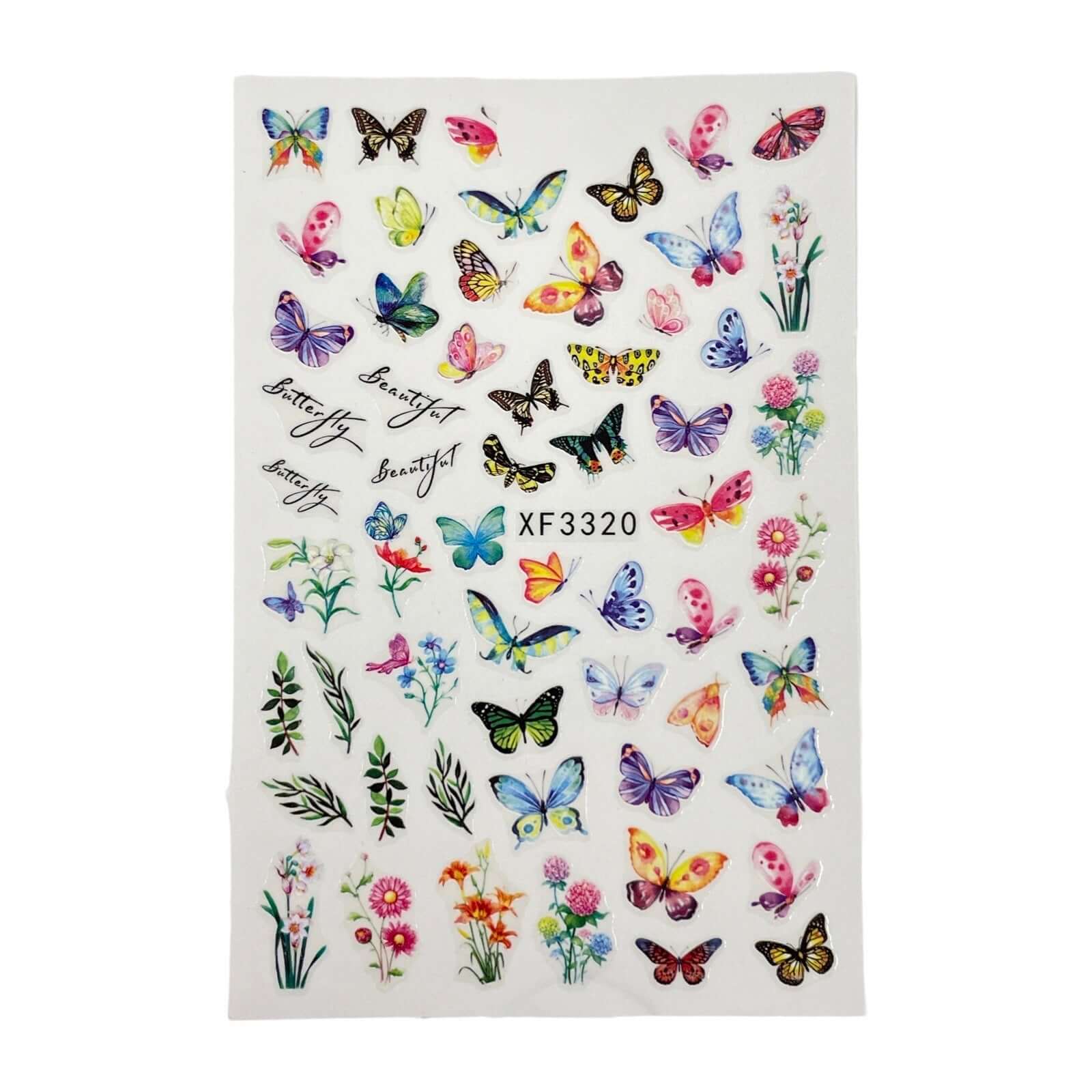 mixed butterfly nail stickers