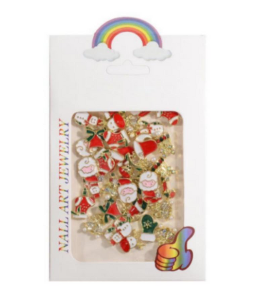 Mix Christmas 3D Nail Charms - Santa & Gifts