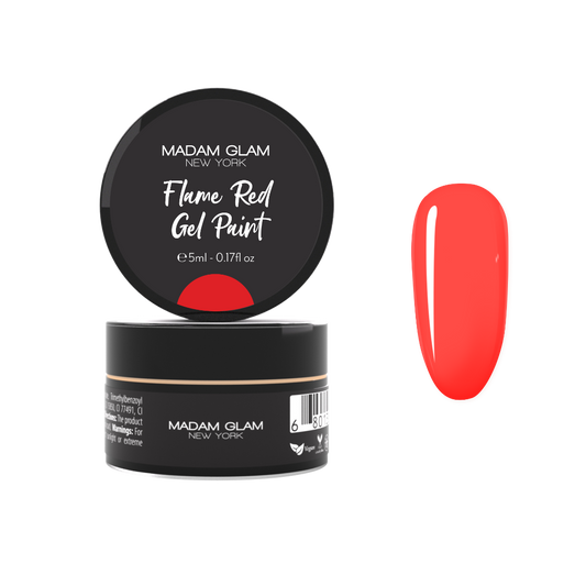 MADAM GLAM - Flame Red Gel Paint - FLAMING RED GEL