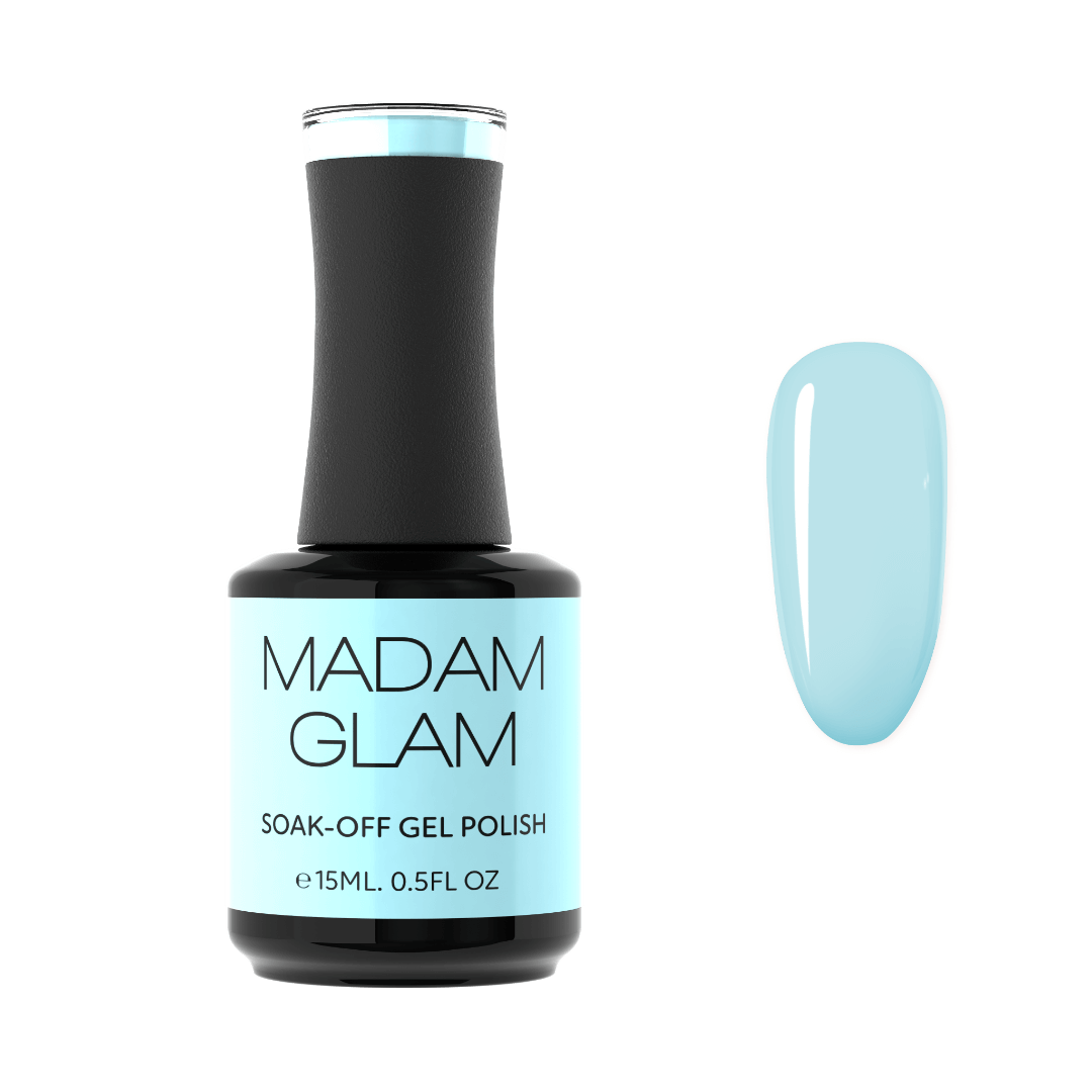 LIGHT BLUE GEL NAIL POLISH - Blue Passion - MADAM GLAM