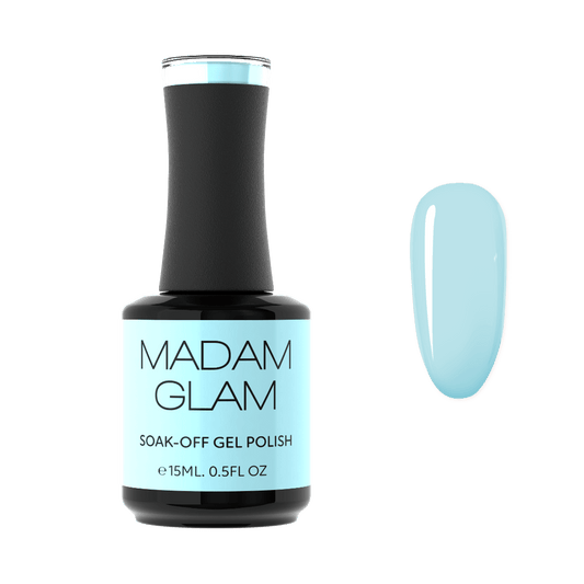 LIGHT BLUE GEL NAIL POLISH - Blue Passion - MADAM GLAM