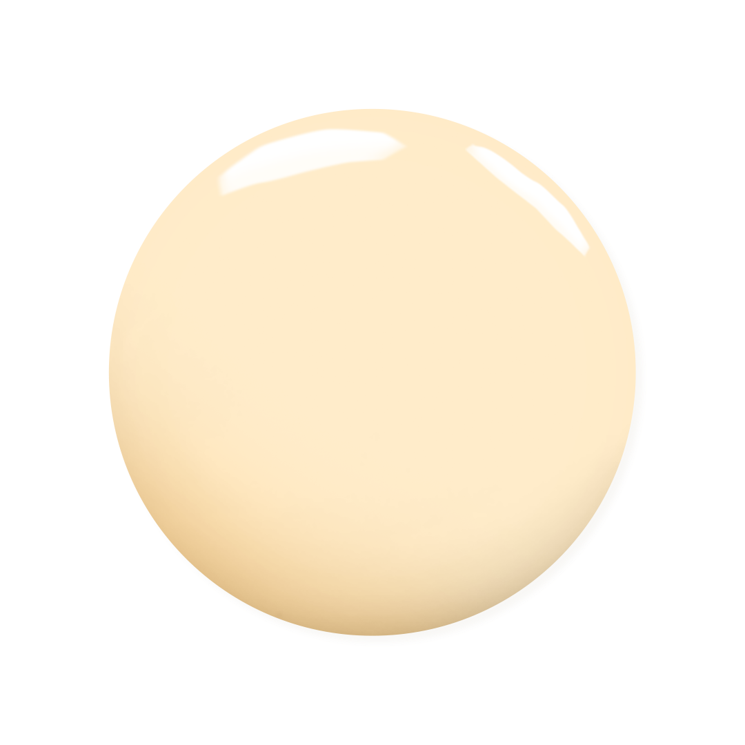 Round beige object on a white background