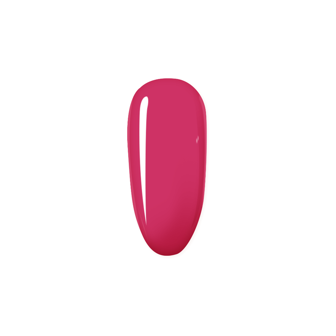MADAM GLAM soak-off gel polish bottle with pink polish swatch on a white background