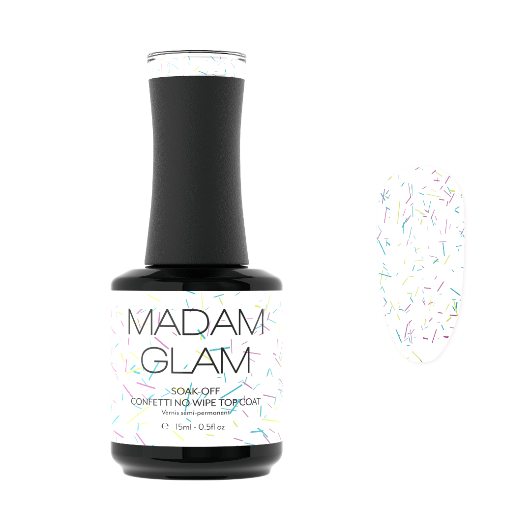 MADAM GLAM - Luminous - CONFETTI NO WIPE TOP COAT