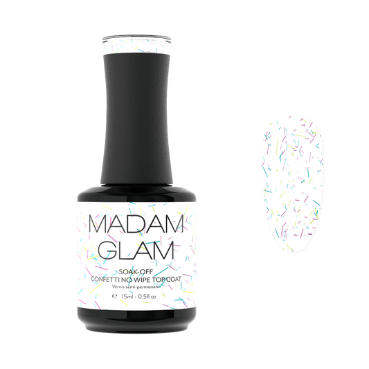 MADAM GLAM - Luminous - CONFETTI NO WIPE TOP COAT