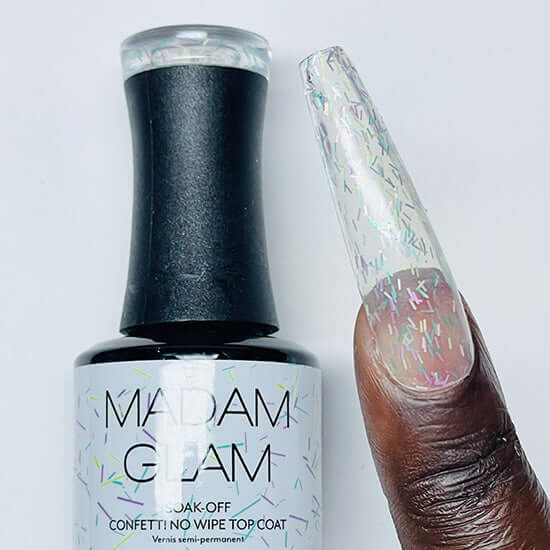 MADAM GLAM - Luminous - CONFETTI NO WIPE TOP COAT