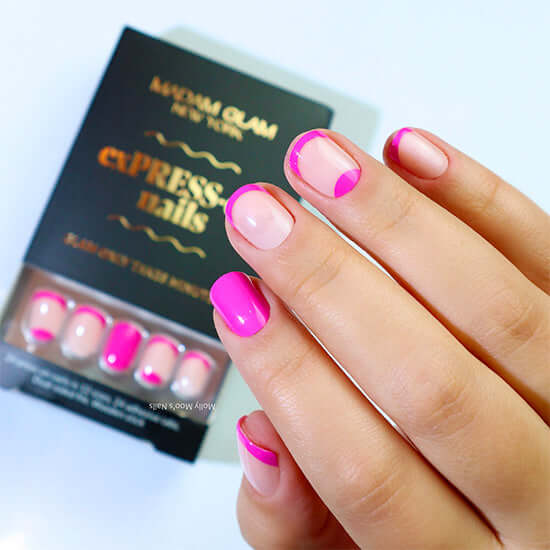 PRESS ON NAILS - Flamingo - MADAM GLAM - exPRESS-on Nails