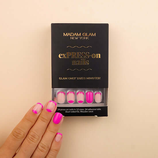 PRESS ON NAILS - Flamingo - MADAM GLAM - exPRESS-on Nails