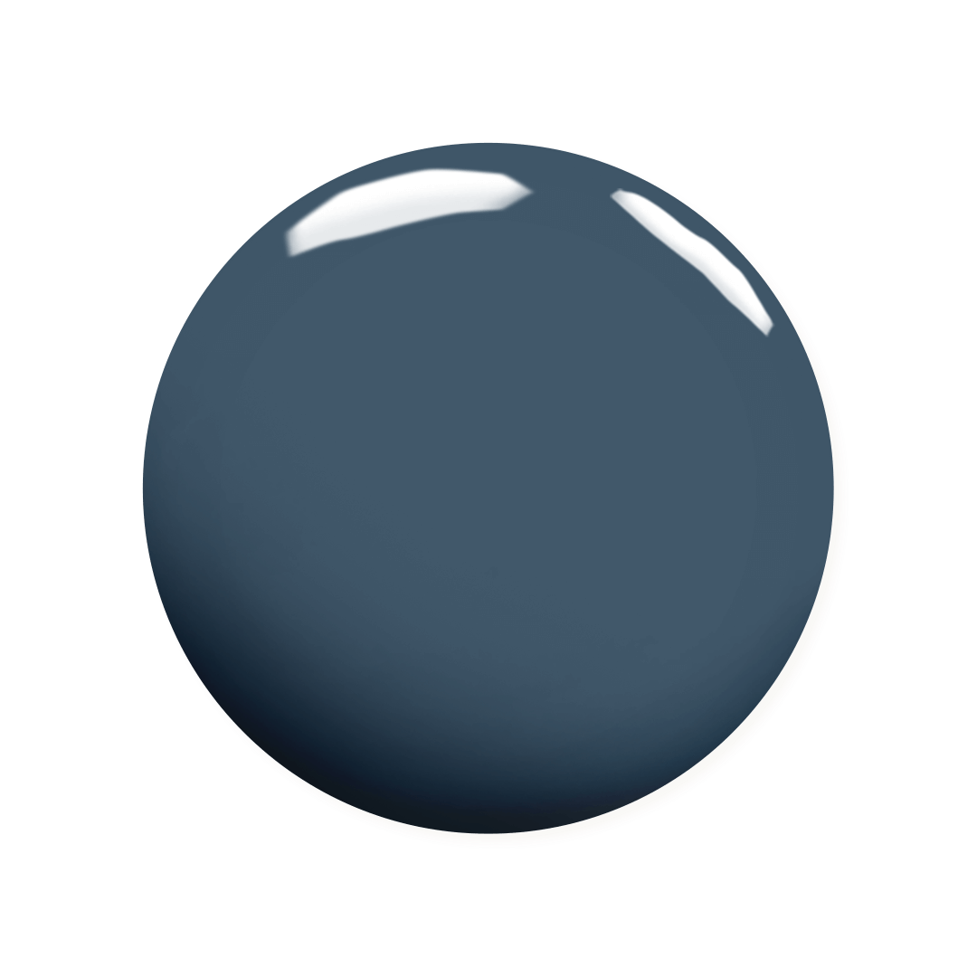 Navy blue sphere on a white background