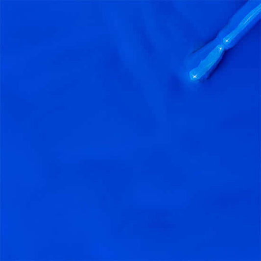 Blue gel with a applicator on a blue background