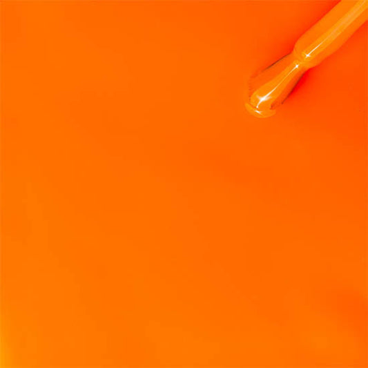 Orange background with a clear plastic straw on the right side.