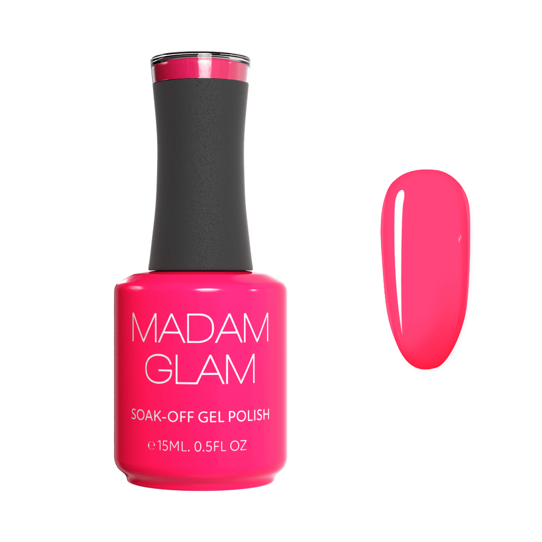NEON PINK GEL NAIL POLISH - Barbieland - MADAM GLAM