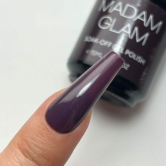 MADAM GLAM - Shadows - DARK PURPLE GEL NAIL POLISH