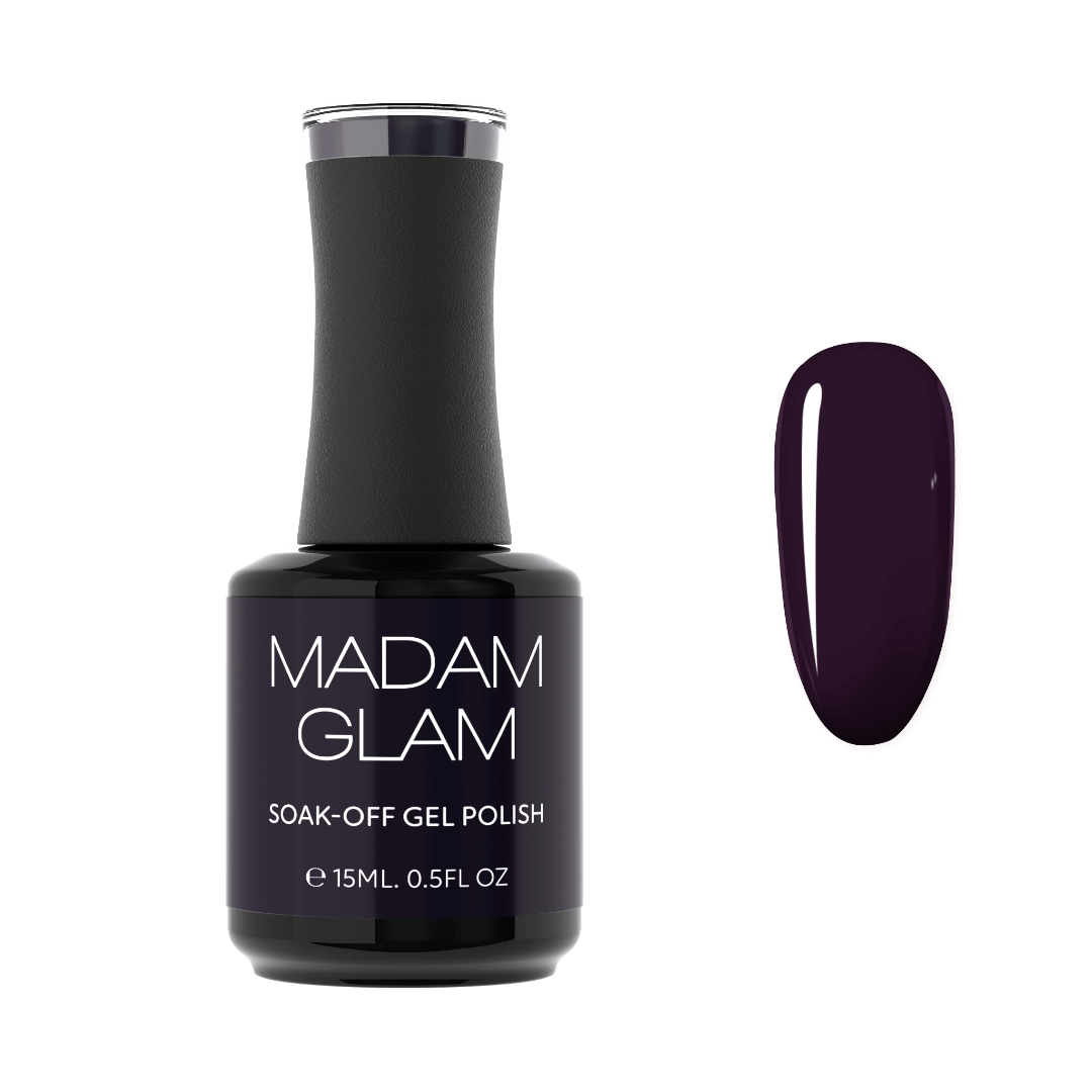 MADAM GLAM - Shadows - DARK PURPLE GEL NAIL POLISH