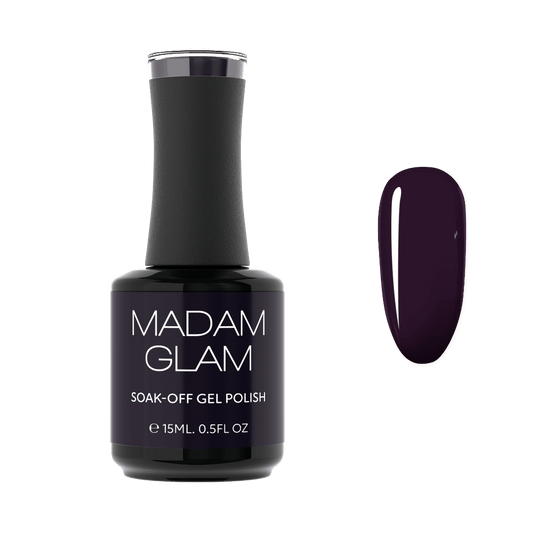 MADAM GLAM - Shadows - DARK PURPLE GEL NAIL POLISH