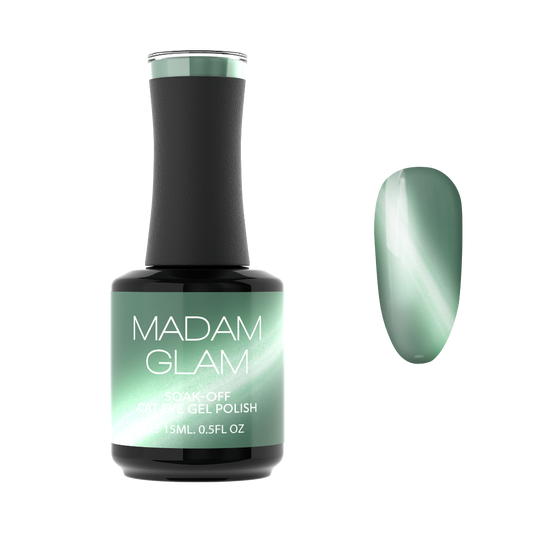 MADAM GLAM - Autumn Breath - GREEN CATS EYE GEL POLISH