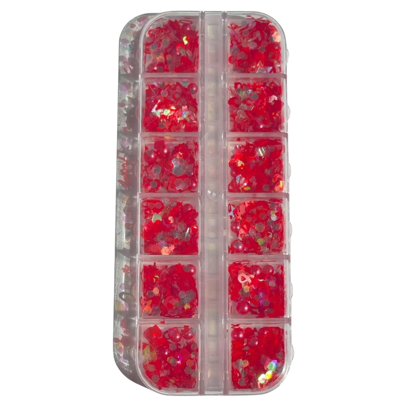 Miscellaneous Red Nail Sequins Glitter