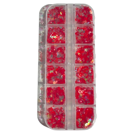 Miscellaneous Red Nail Sequins Glitter