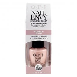 Bottle of OPI Nail Envy Nail Treatment & Strengthener - Bubble Bath Soft Pink 