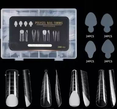 Polygel Dual Forms – 288pc for Polygel Extensions, 4 Shapes