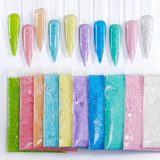 Macaron Nail Glitter Sequins