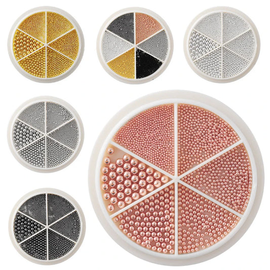 Metal Nail Caviar Beads for 3D Nail Art Designs