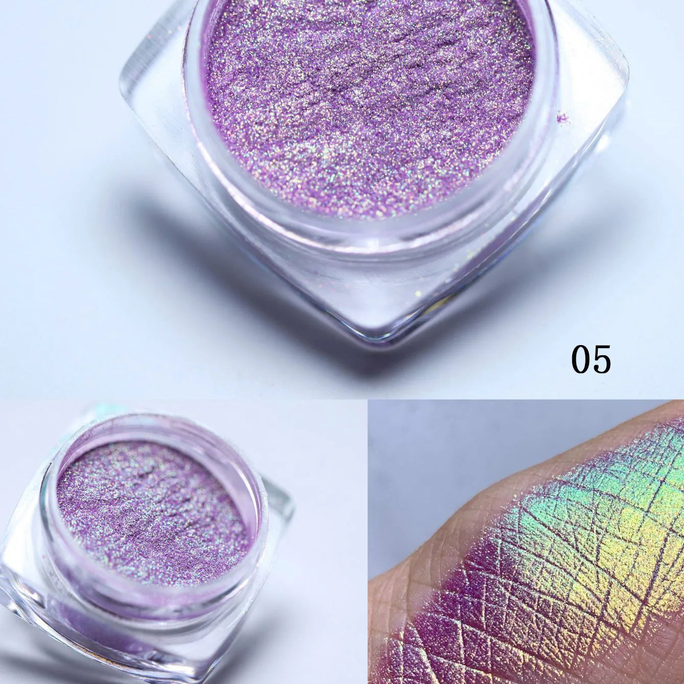 1 Box Aurora Glitter Opal Flakes – Iridescent Sequins Nail Art Powder for Mermaid Nails