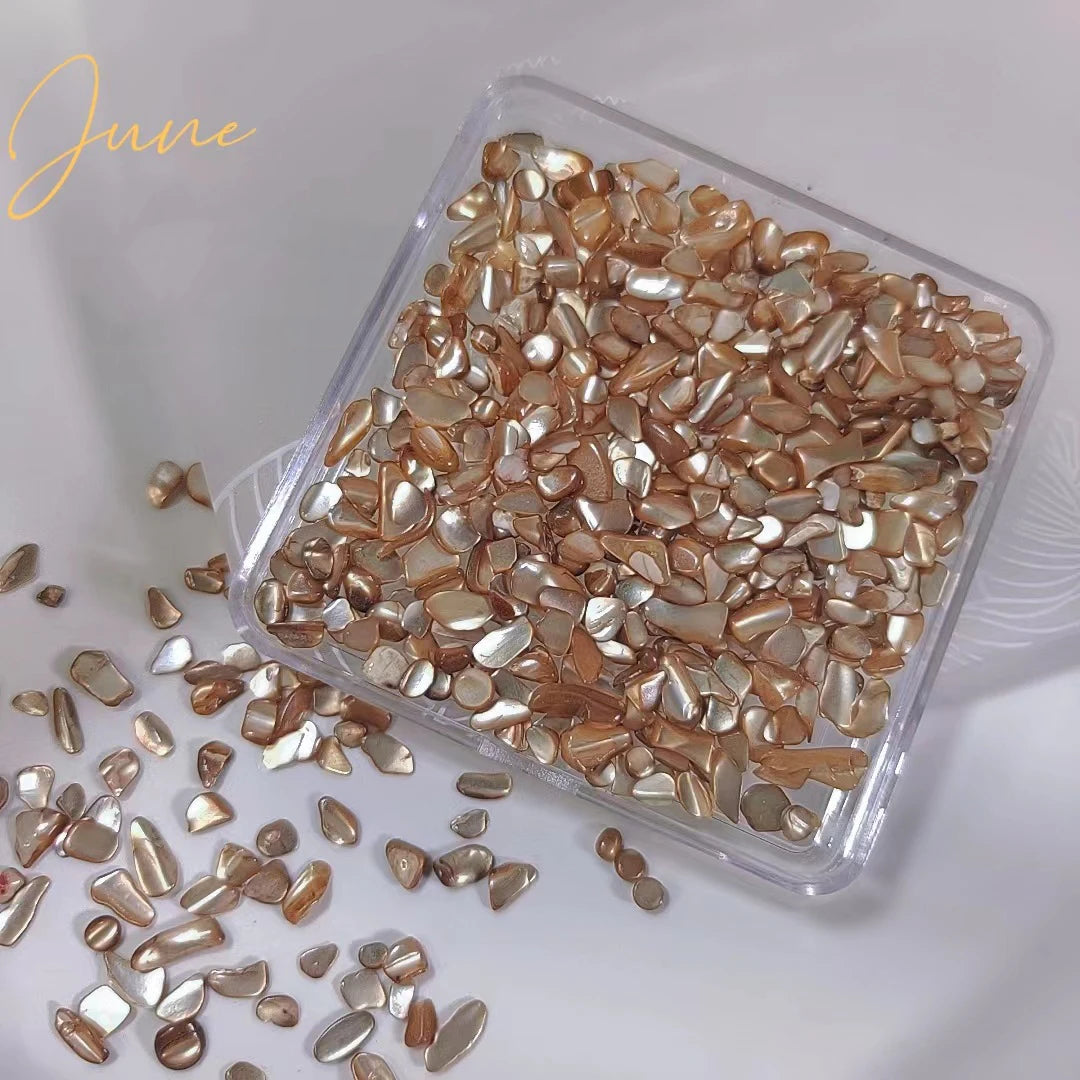 5g Abalone Shell Fragments – 3D Seashell Nail Art Charms for Gradient Nails | Ultra-Thin Natural Shell Sequins