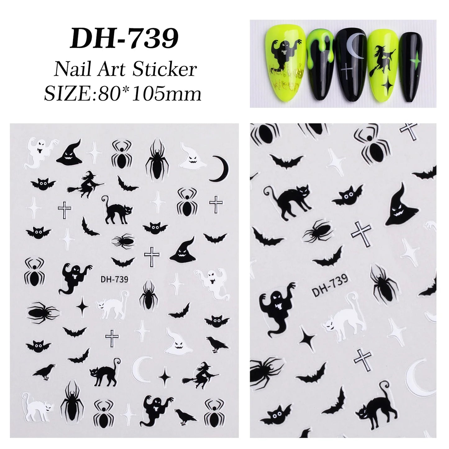 Halloween Spider Web Nail Art Stickers | Spooky Nails
