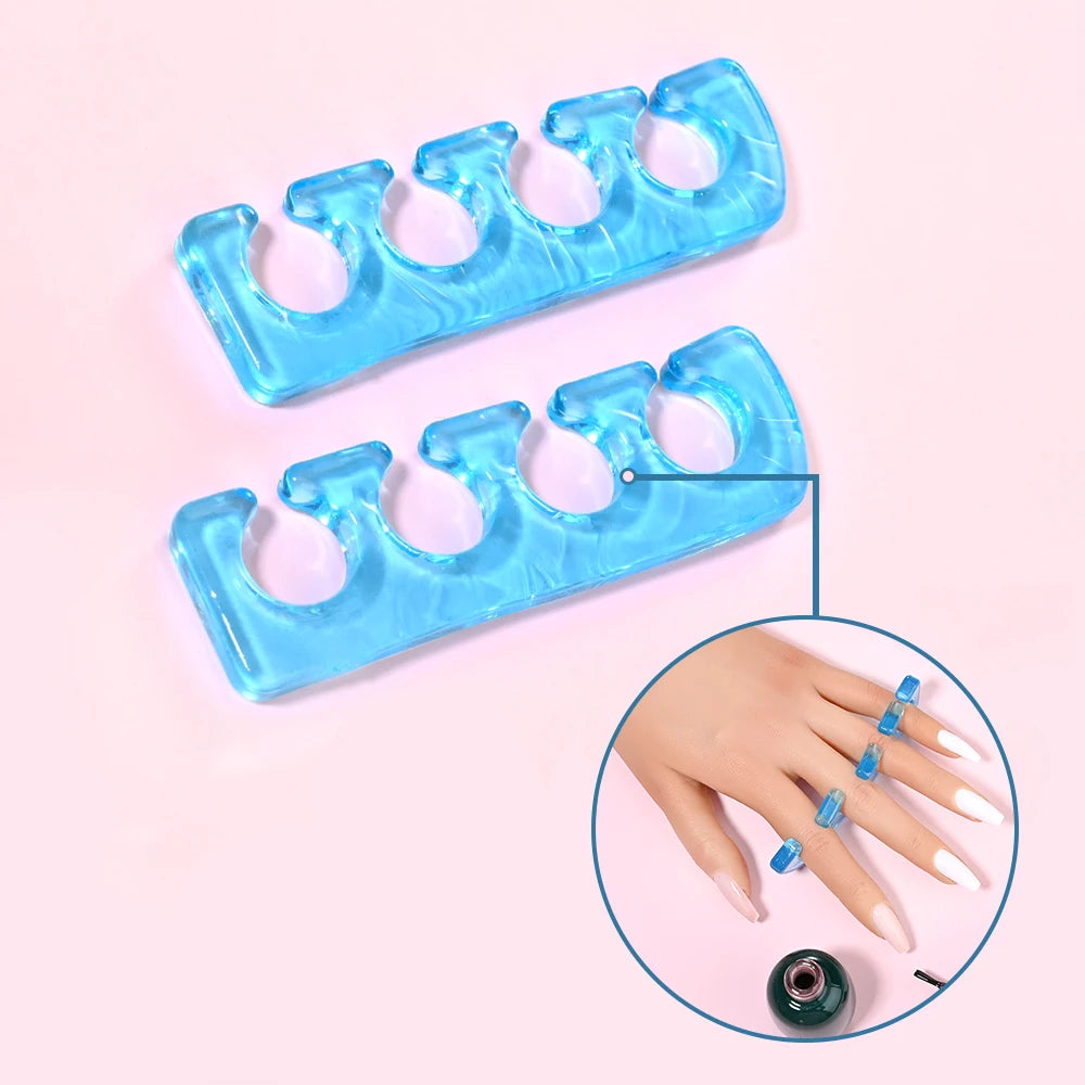 Silicone Toe Spreaders – 2 Pcs Soft Gel Toe Separators for Nail Polish Application