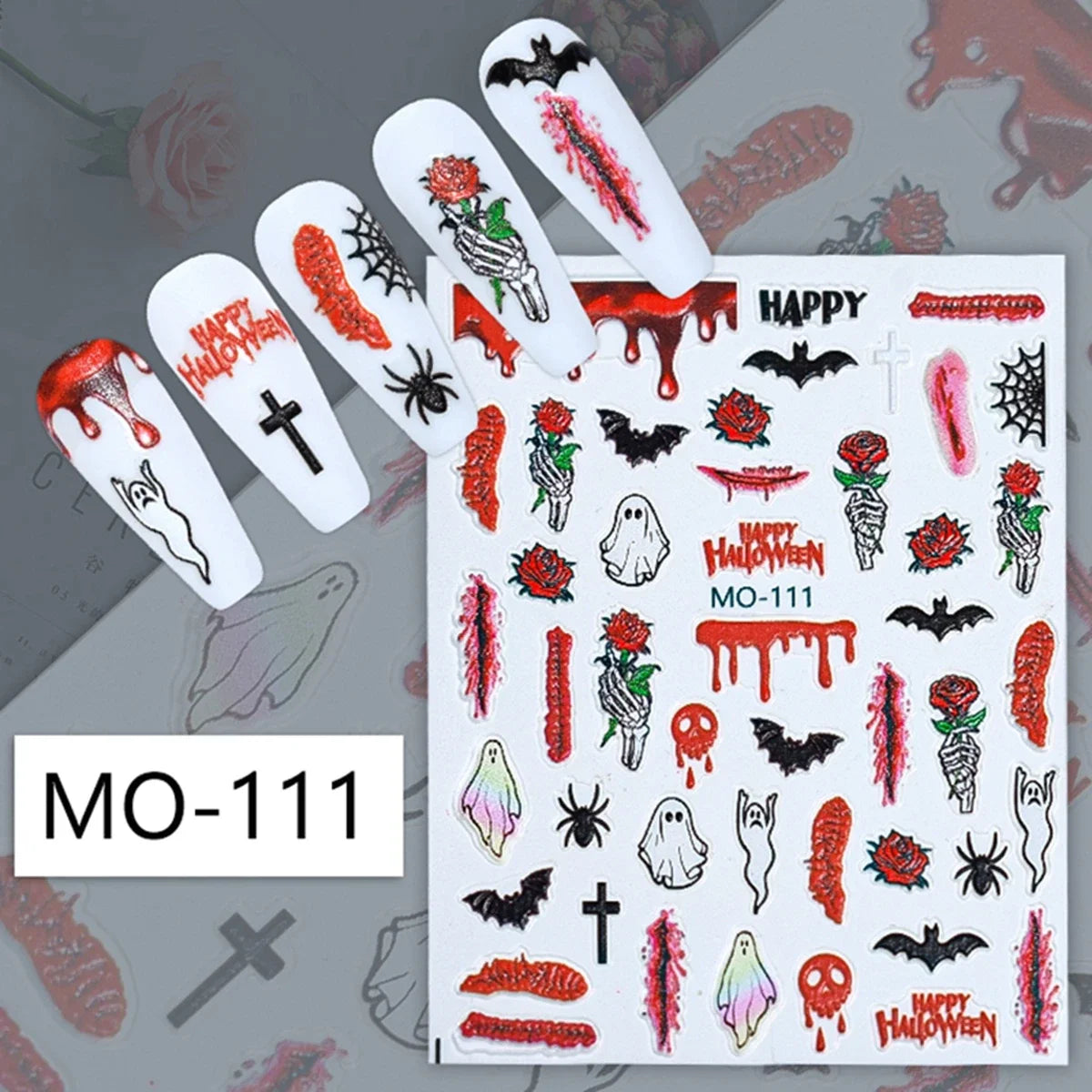 Cute Halloween Nails | Spider Web Nail Art Stickers