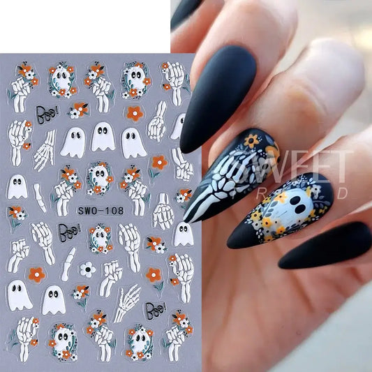 3D Halloween Nail Stickers – Nail Art Decals